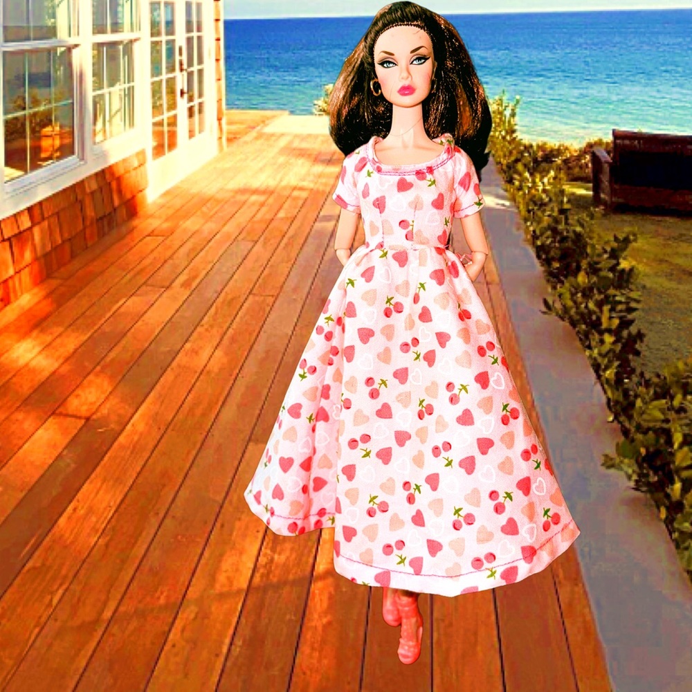 Heart Print Doll Dress